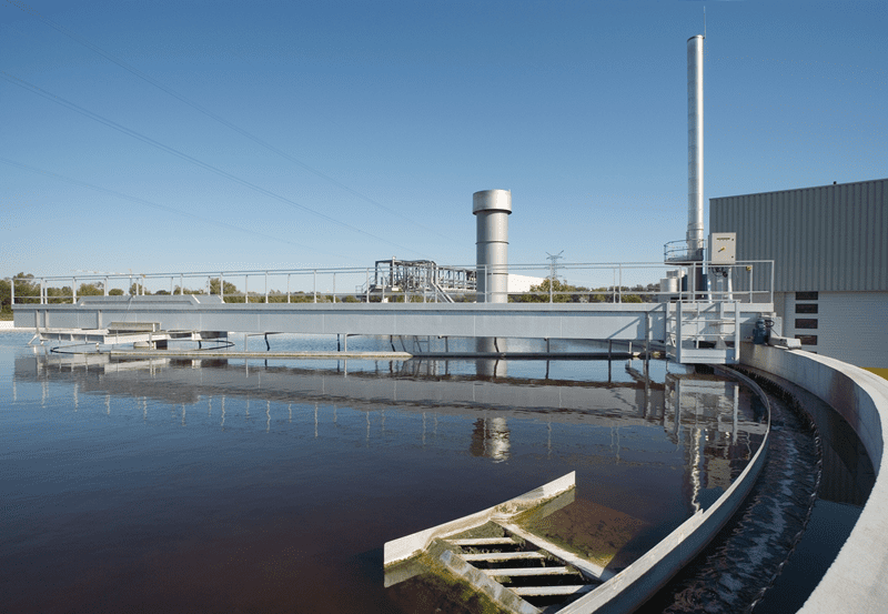 （圖：造紙廠污水池）